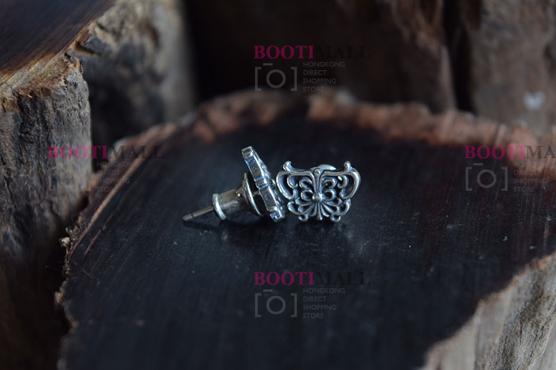 CHROME HEARTS 크롬하츠st 오리지날 925 CH Cross Fat stud 귀걸이(正品구성품포함) 5