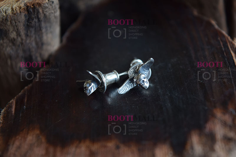 CHROME HEARTS 크롬하츠st 오리지날 925 CH Mahalia 스틱핀 귀걸이(正品구성품포함) 2