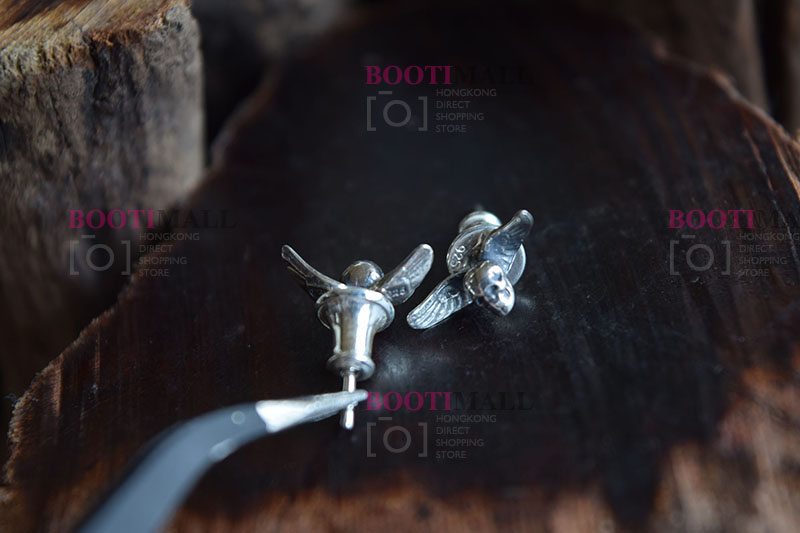 CHROME HEARTS 크롬하츠st 오리지날 925 CH Mahalia 스틱핀 귀걸이(正品구성품포함) 3