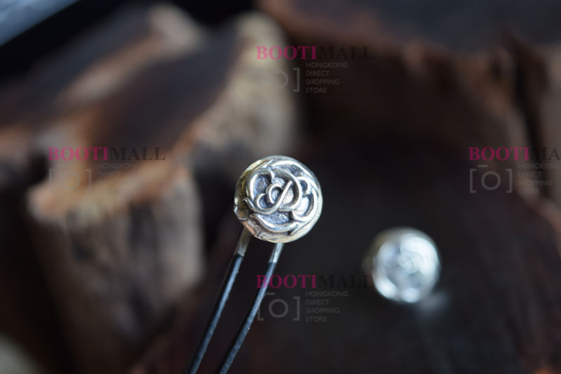 CHROME HEARTS 크롬하츠st 오리지날 925 CH Mahalia 스틱핀 귀걸이(正品구성품포함) 6