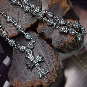 CHROME HEARTS 크롬하츠st 오리지날 925 ChokeChainNecklaceTinyCH Plus (正品구성품포함)