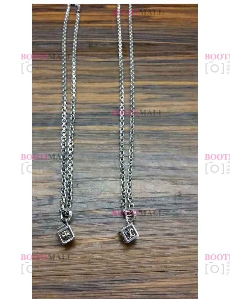 CHROME HEARTS 크롬하츠st 오리지날 925실버 Frame Letter Block K Necklace 2