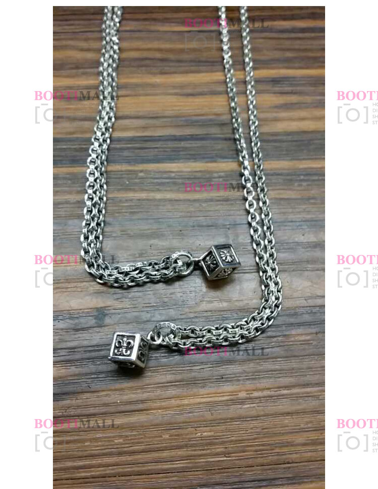 CHROME HEARTS 크롬하츠st 오리지날 925실버 Frame Letter Block K Necklace 3