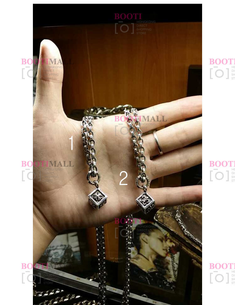 CHROME HEARTS 크롬하츠st 오리지날 925실버 Frame Letter Block K Necklace 4