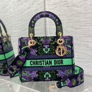 Dior 디올 2023 자수 레이디 D-LITE 미듐 24cm