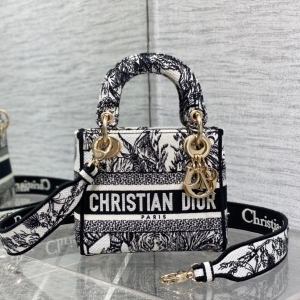 Dior 디올 2023 자수 레이디 D-LITE 미니 17CM