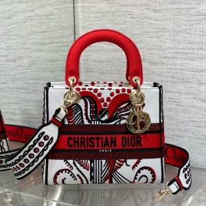 Dior 디올 2024 자수 레이디 D-LITE 미듐 24CM
