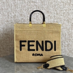 FENDI 펜디 2023 라피아 선샤인 미디엄 쇼퍼백 35cm