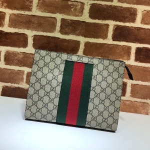 GUCCI 구찌 2023 GG 슈프림 웹 파우치 475316 26CM