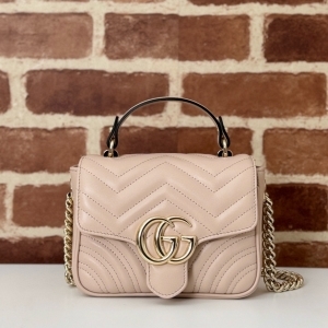 Gucci 구찌 2024 GG 마몽 미니 탑 핸들백 17CM