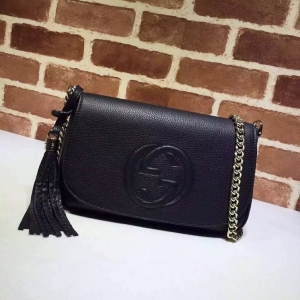 Gucci 구찌 2023 GG 소호 테슬 체인 크로스백 27CM