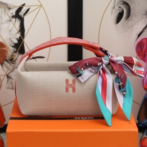 HERMES 에르메스 2022 브리드 어 브랙 트레블 파우치 21cm/25cm