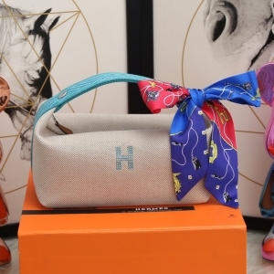 HERMES 에르메스 2022 브리드 어 브랙 트레블 파우치 21cm/25cm