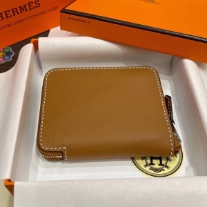 Hermes 에르메스 2024 컴팩트 실크인 지퍼 반지갑 (가격상담) 11.5CM