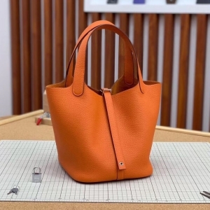 Hermes 에르메스 2019 Picotin 피코탄(오렌지&화이트 외 36색) 22CM