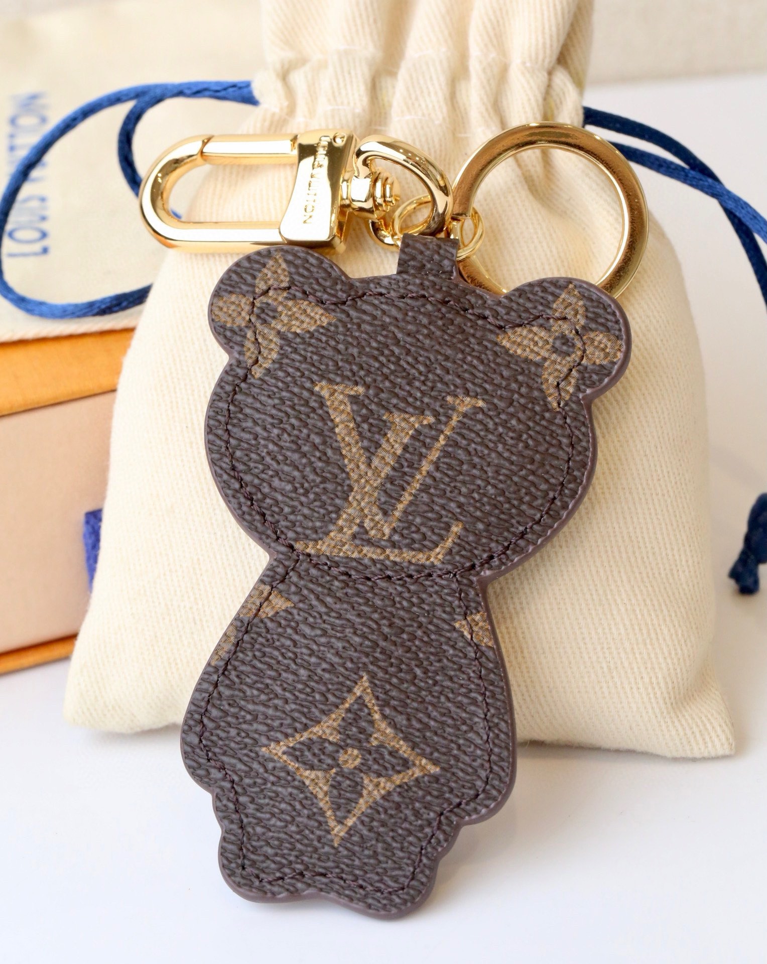 Louis Vuitton 루이비통 곰돌이 모노그램 가죽 키링 참 8