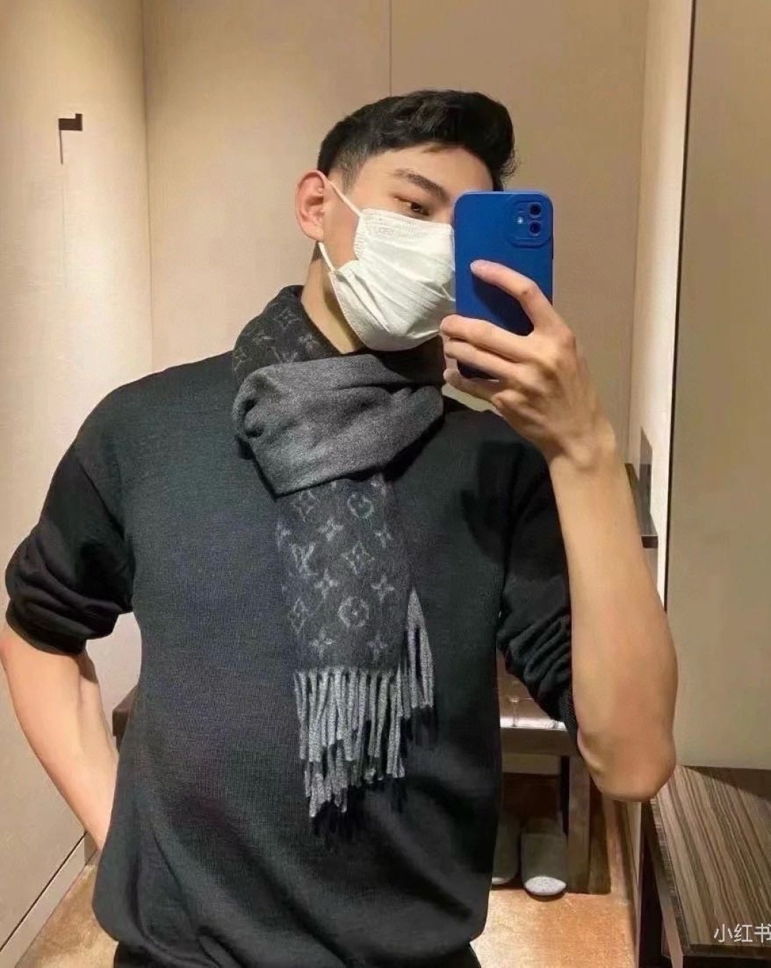 Louis Vuitton 루이비통 남성 모노그램 울 머플러 1