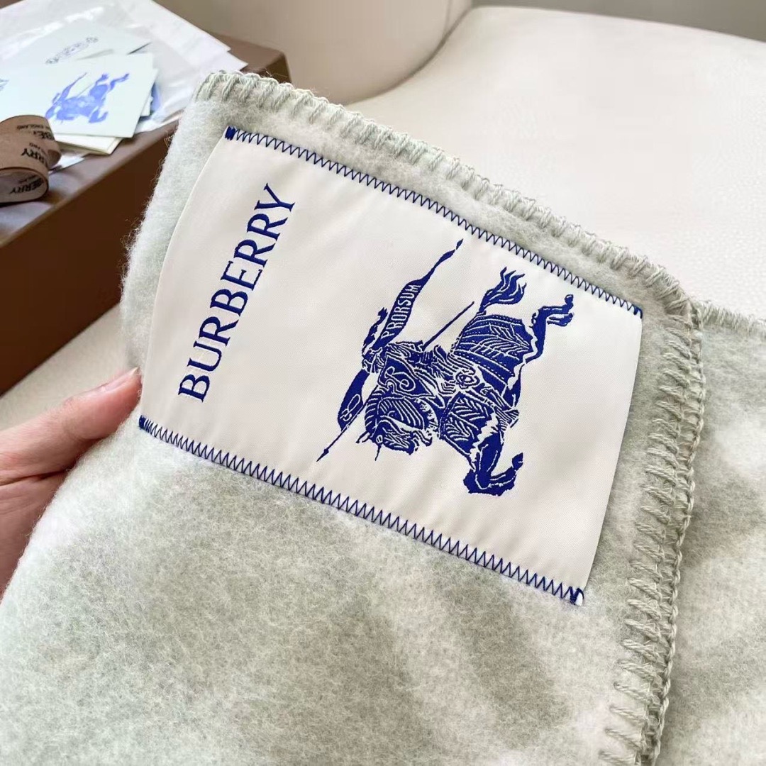 BURBERRY 버버리 체크 울 머플러 담요 9