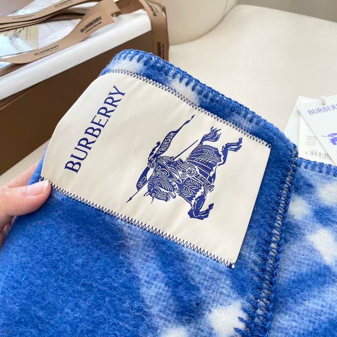 BURBERRY 버버리 체크 울 머플러 담요 7