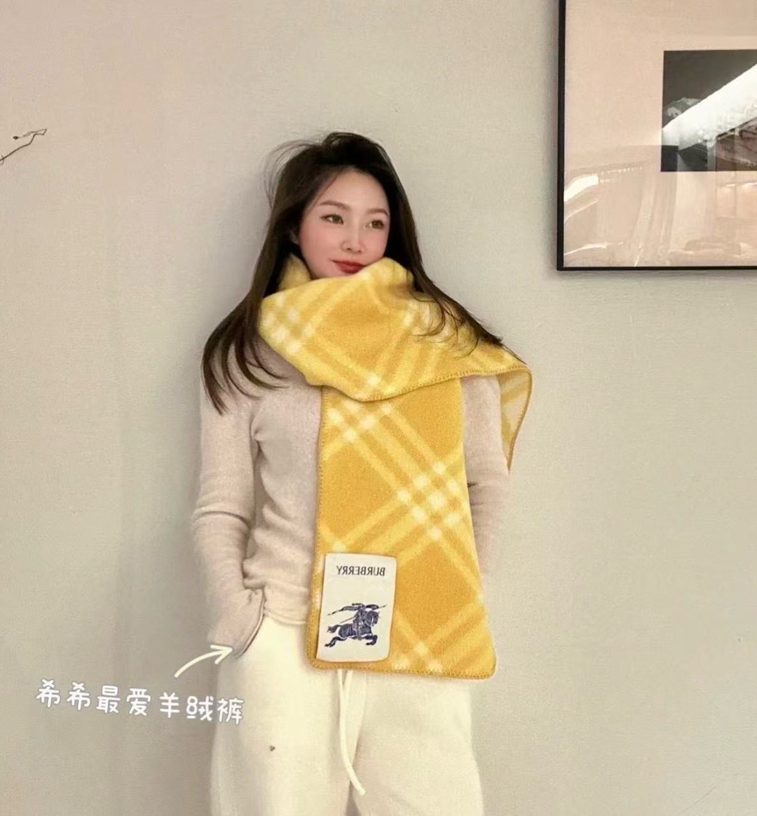 BURBERRY 버버리 체크 울 머플러 담요 1
