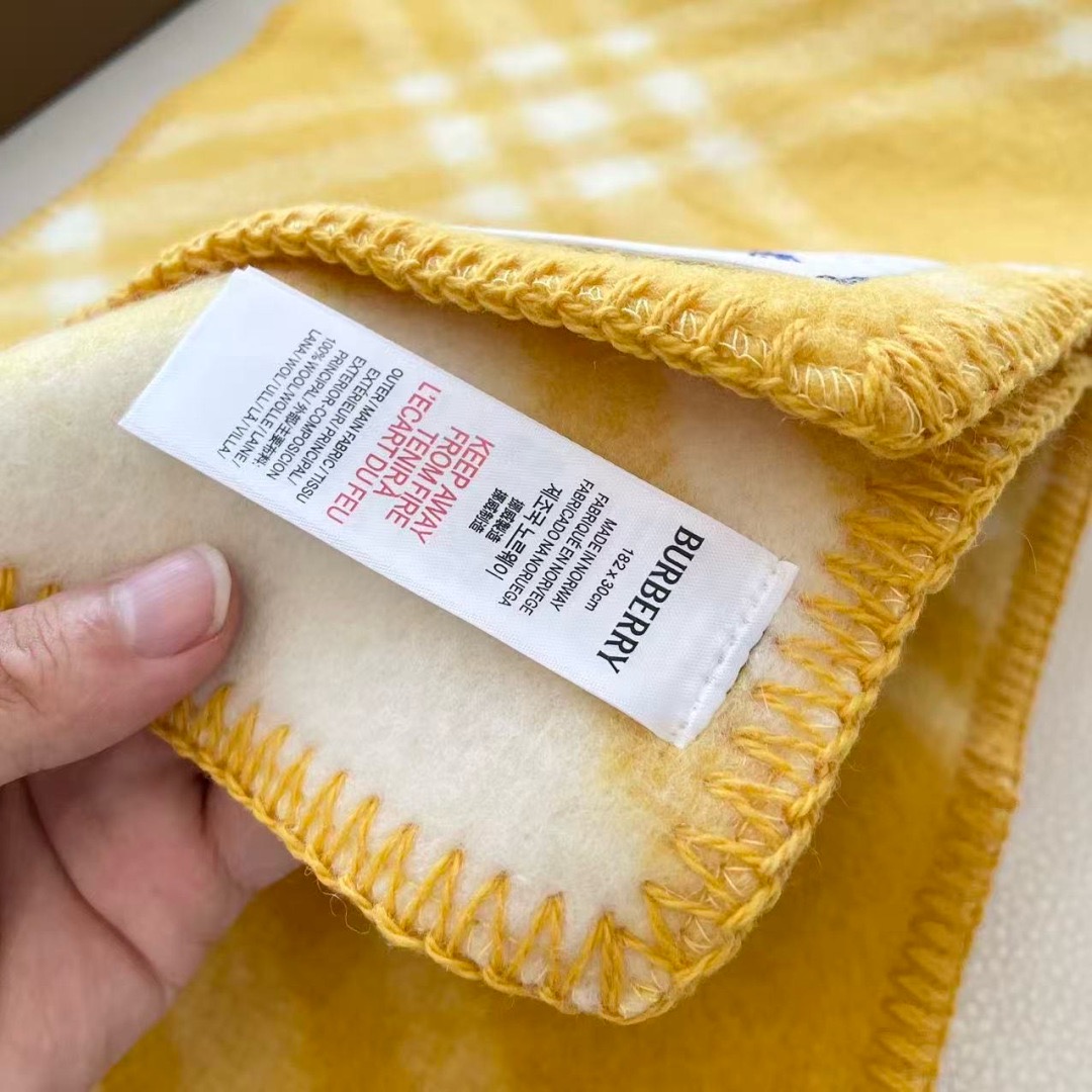 BURBERRY 버버리 체크 울 머플러 담요 8