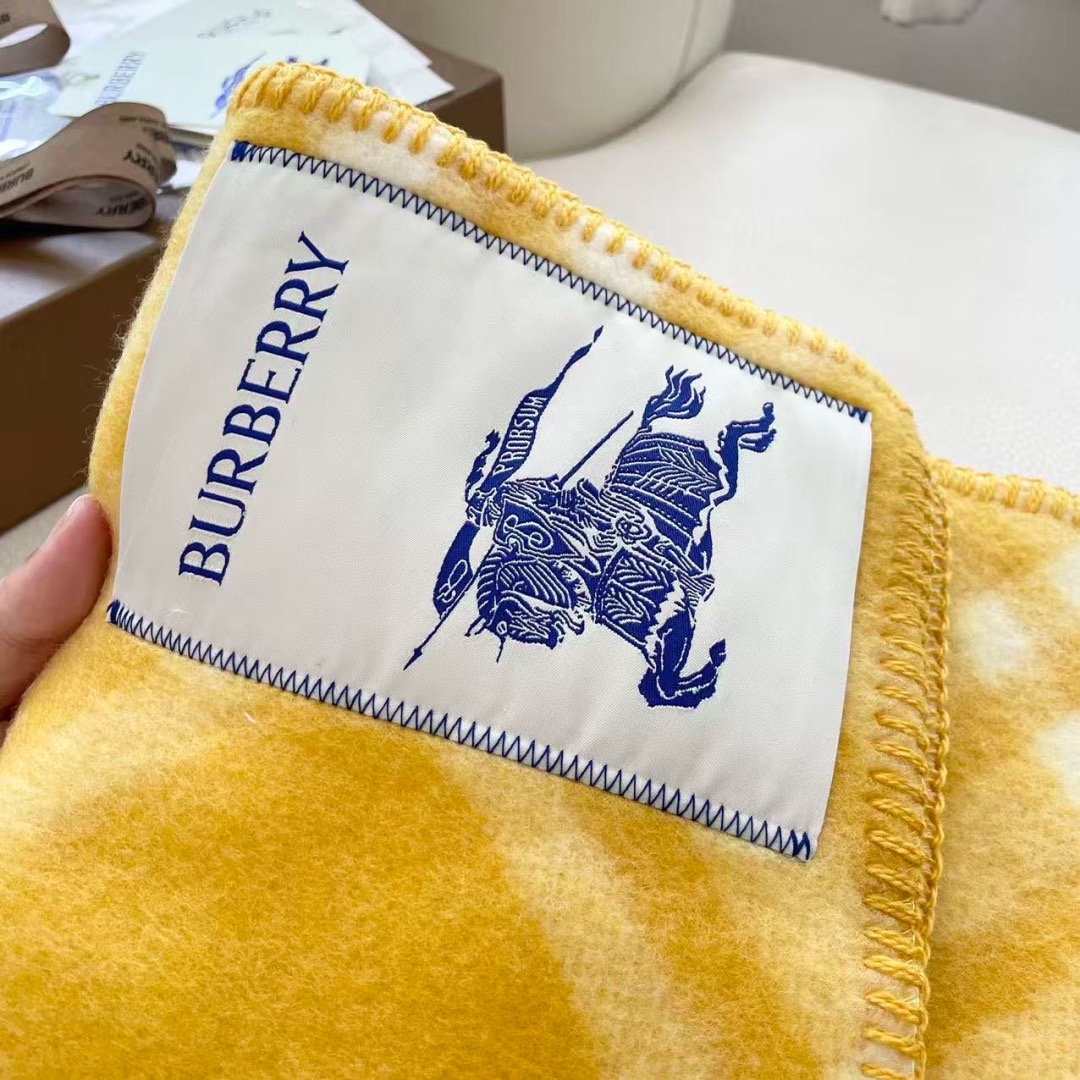 BURBERRY 버버리 체크 울 머플러 담요 9
