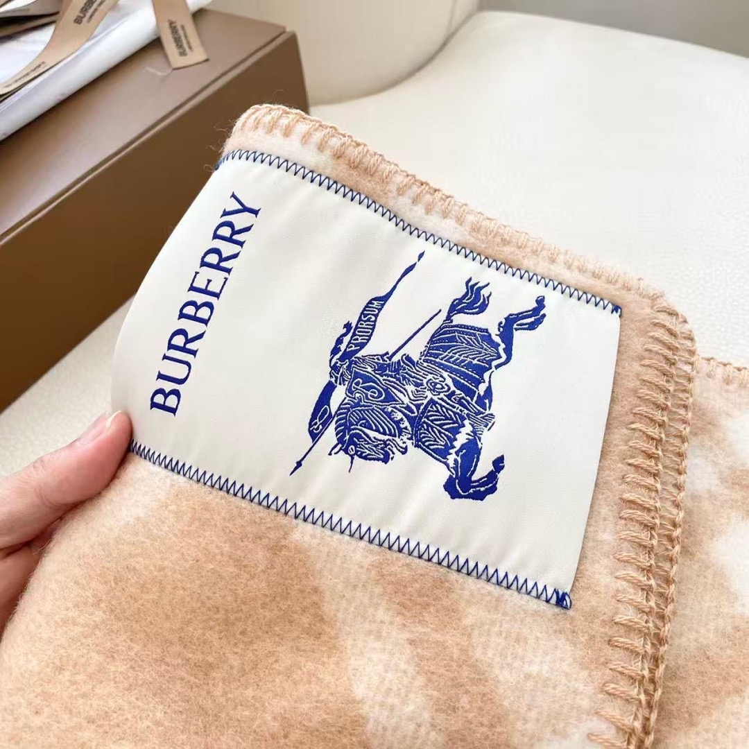 BURBERRY 버버리 체크 울 머플러 담요 6