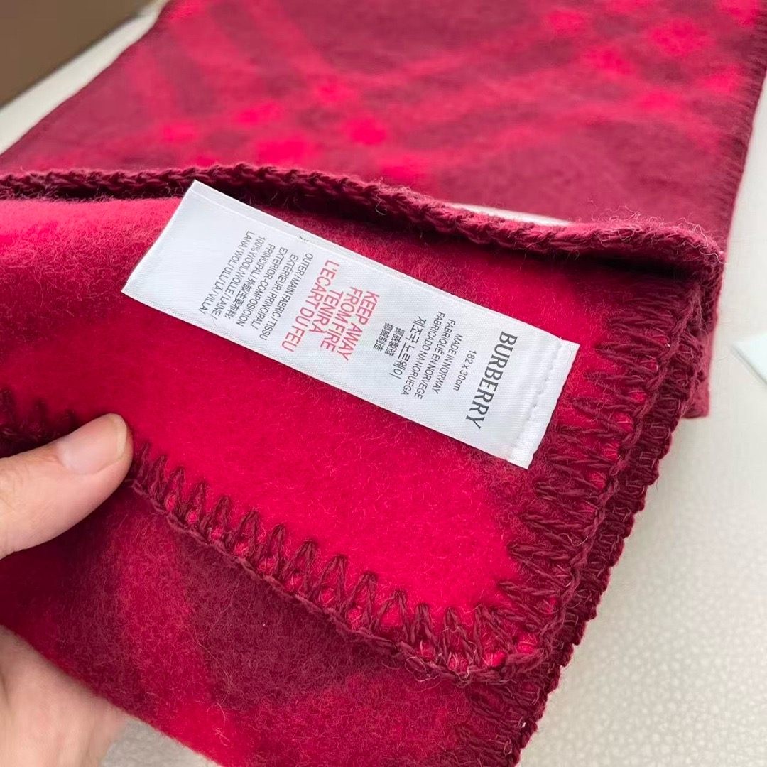 BURBERRY 버버리 체크 울 머플러 담요 6