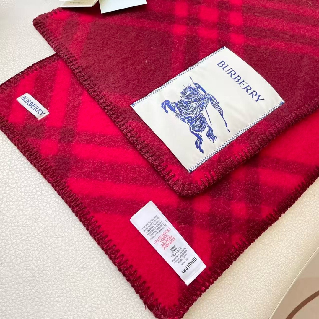 BURBERRY 버버리 체크 울 머플러 담요 7