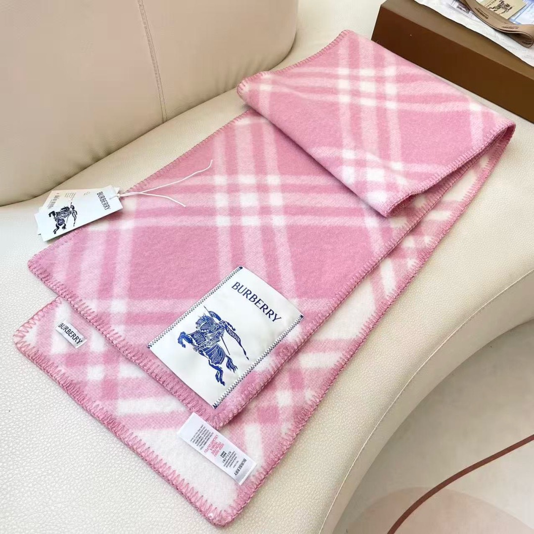 BURBERRY 버버리 체크 울 머플러 담요 5