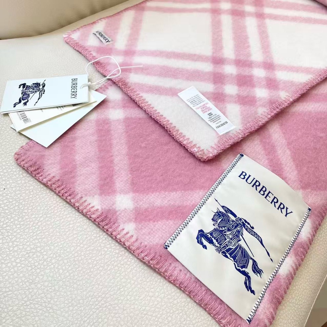 BURBERRY 버버리 체크 울 머플러 담요 8