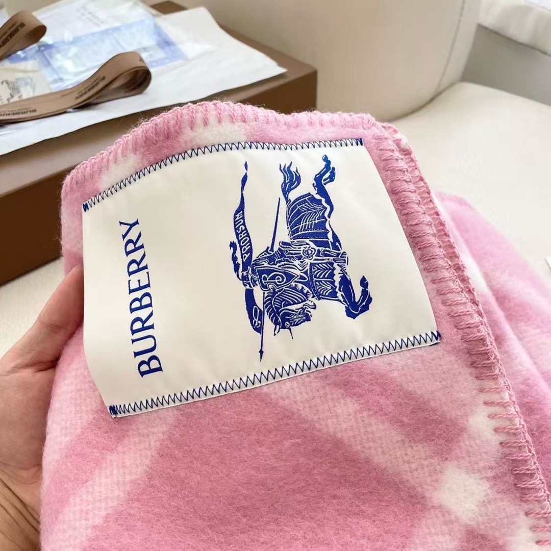 BURBERRY 버버리 체크 울 머플러 담요 9