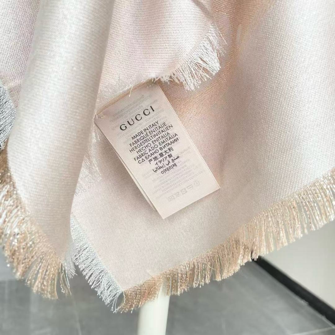 Gucci 구찌 고급 양모 실크 GG 로고 숄 머플러 9