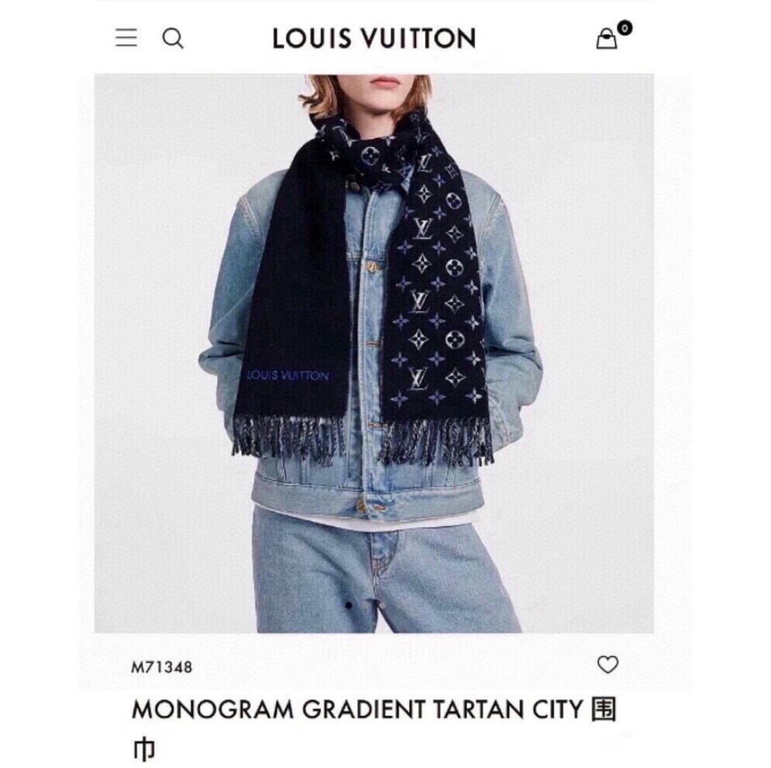 Louis Vuitton 루이비통 모노그램 그라디언트 타탄 시티 머플러 1