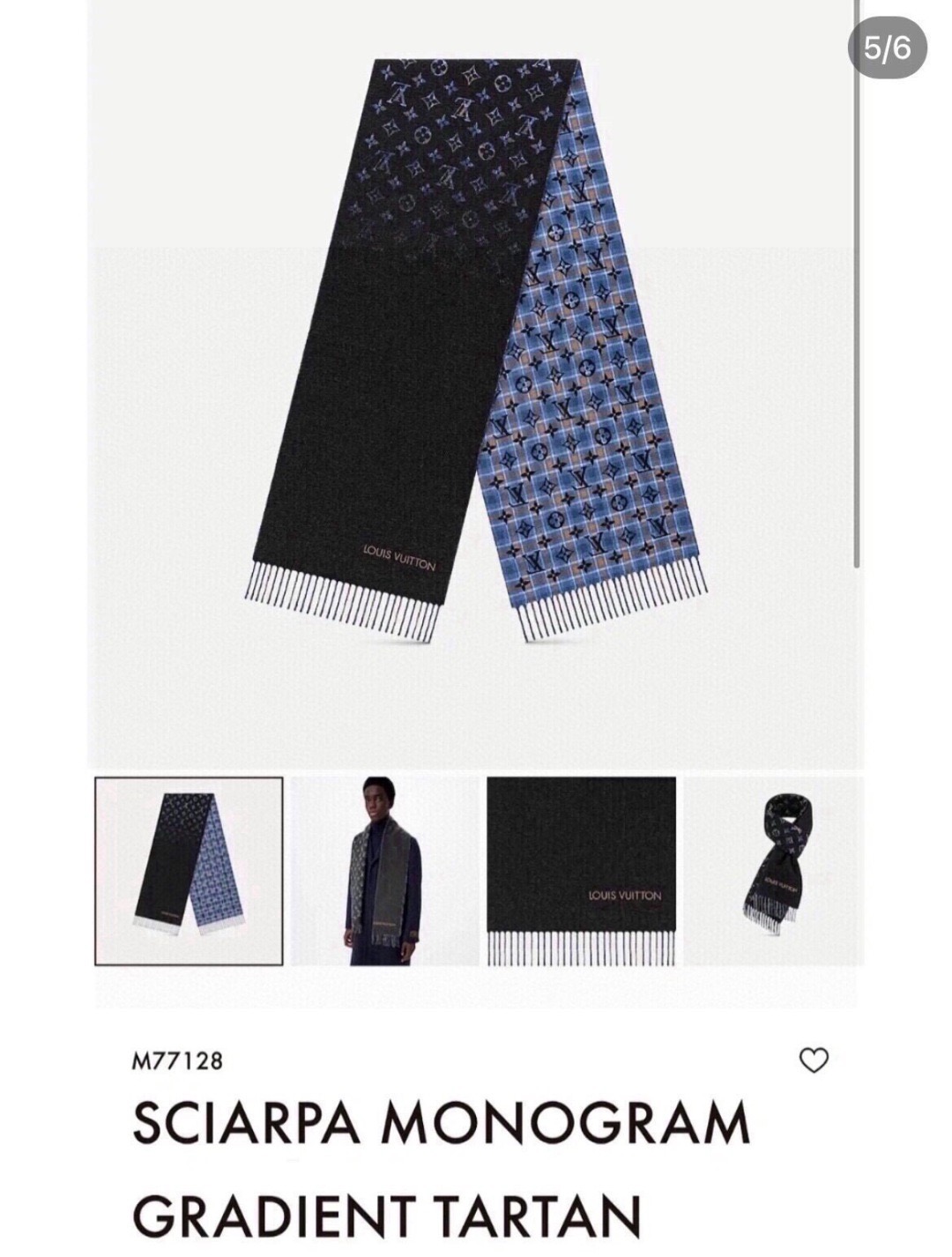 Louis Vuitton 루이비통 모노그램 그라디언트 타탄 시티 머플러 2