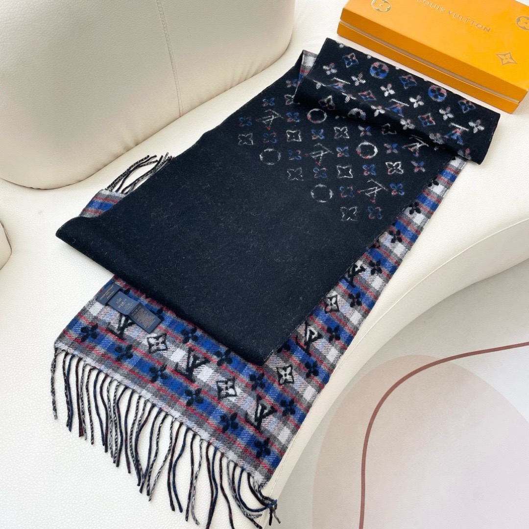 Louis Vuitton 루이비통 모노그램 그라디언트 타탄 시티 머플러 7