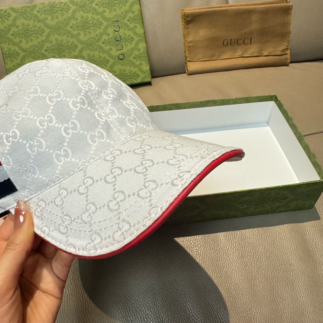 Gucci 구찌 남녀 공용 GG 모노그램 삼색 스트라이프 볼캡 6