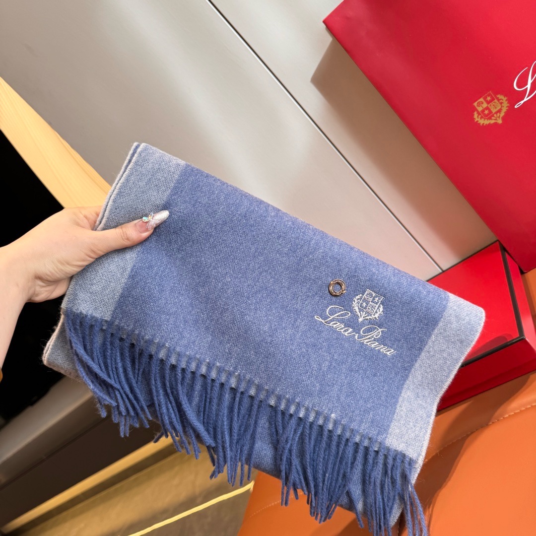 Loro Piana 노悠翻雅 양모 머플러 겸 숄 1