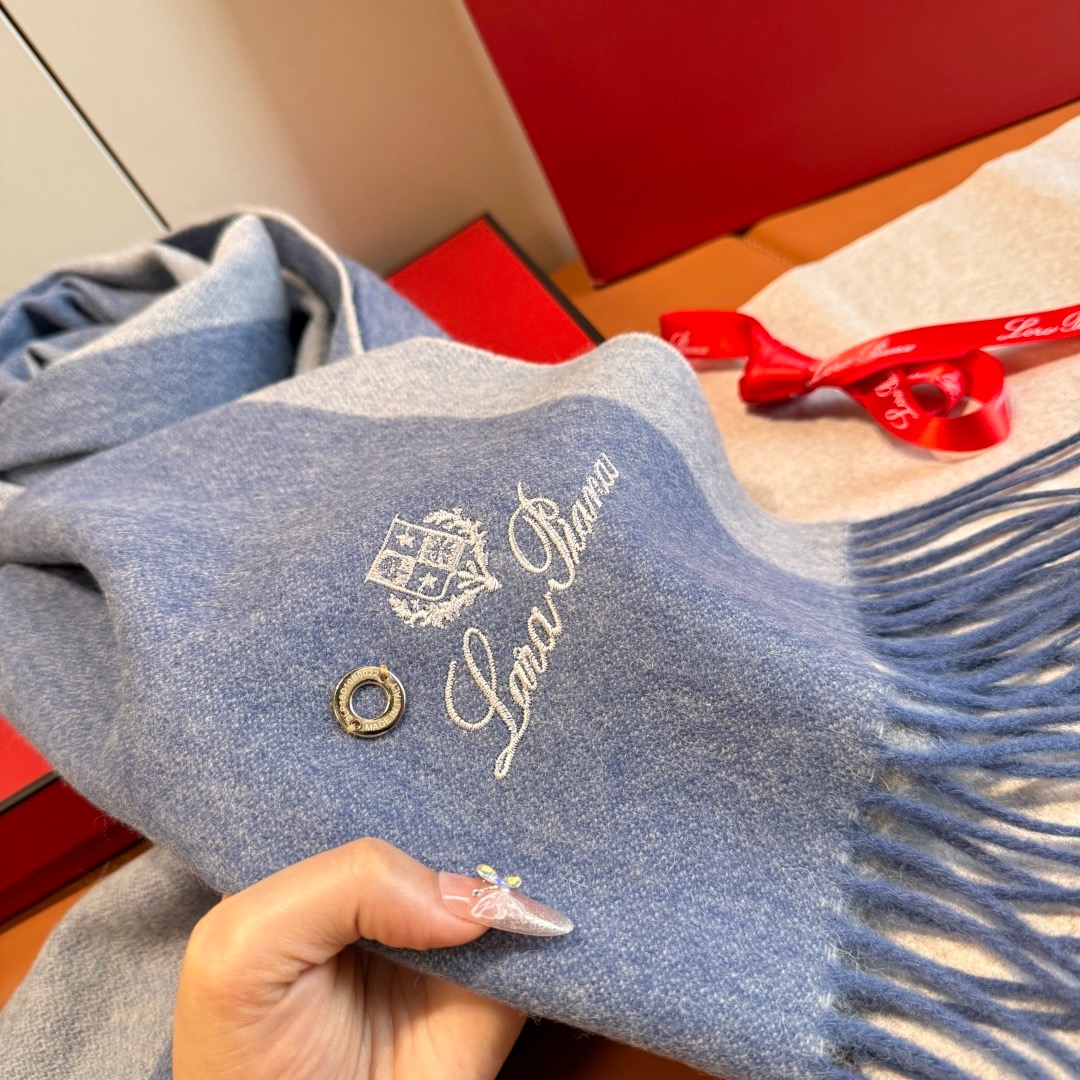 Loro Piana 노悠翻雅 양모 머플러 겸 숄 5