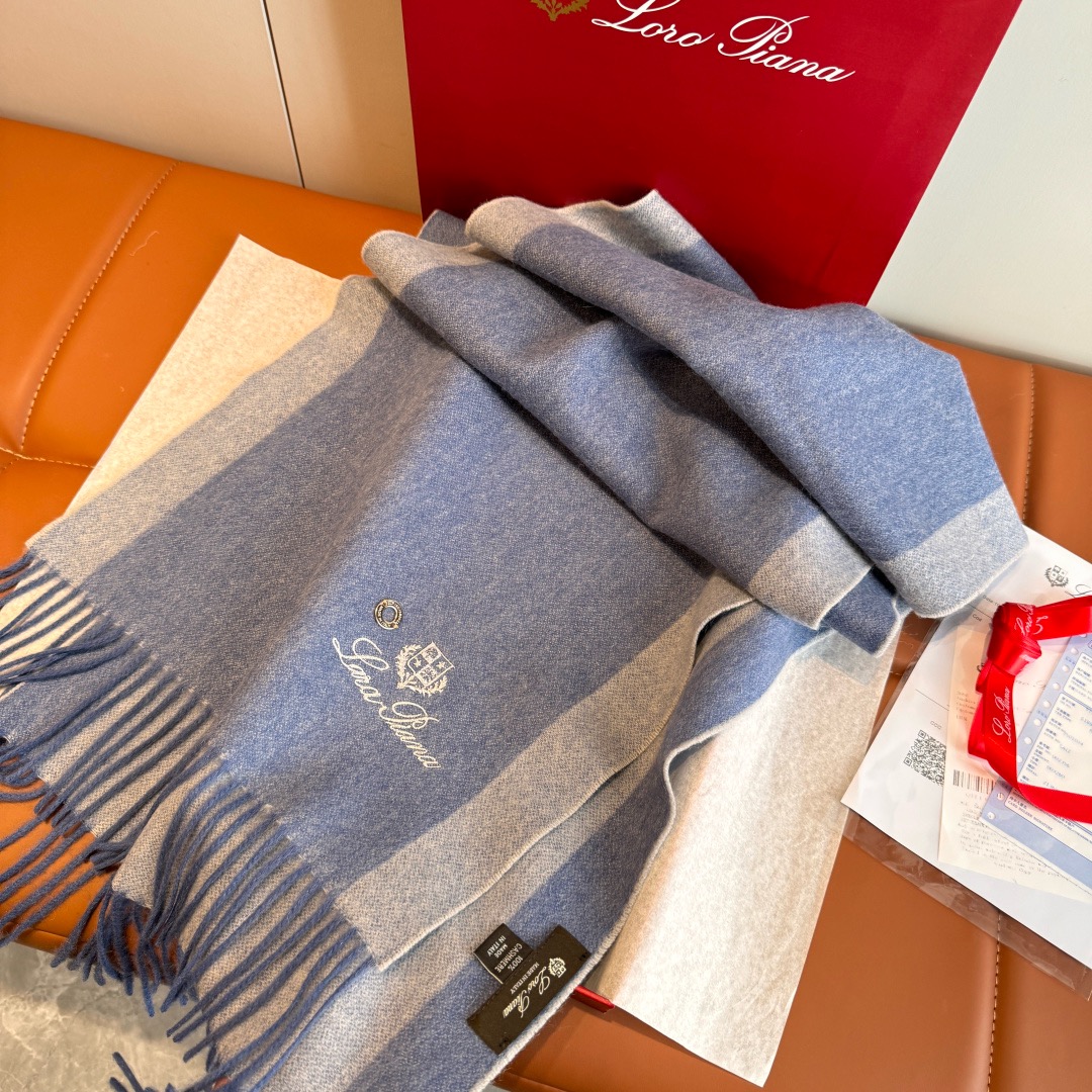 Loro Piana 노悠翻雅 양모 머플러 겸 숄 6