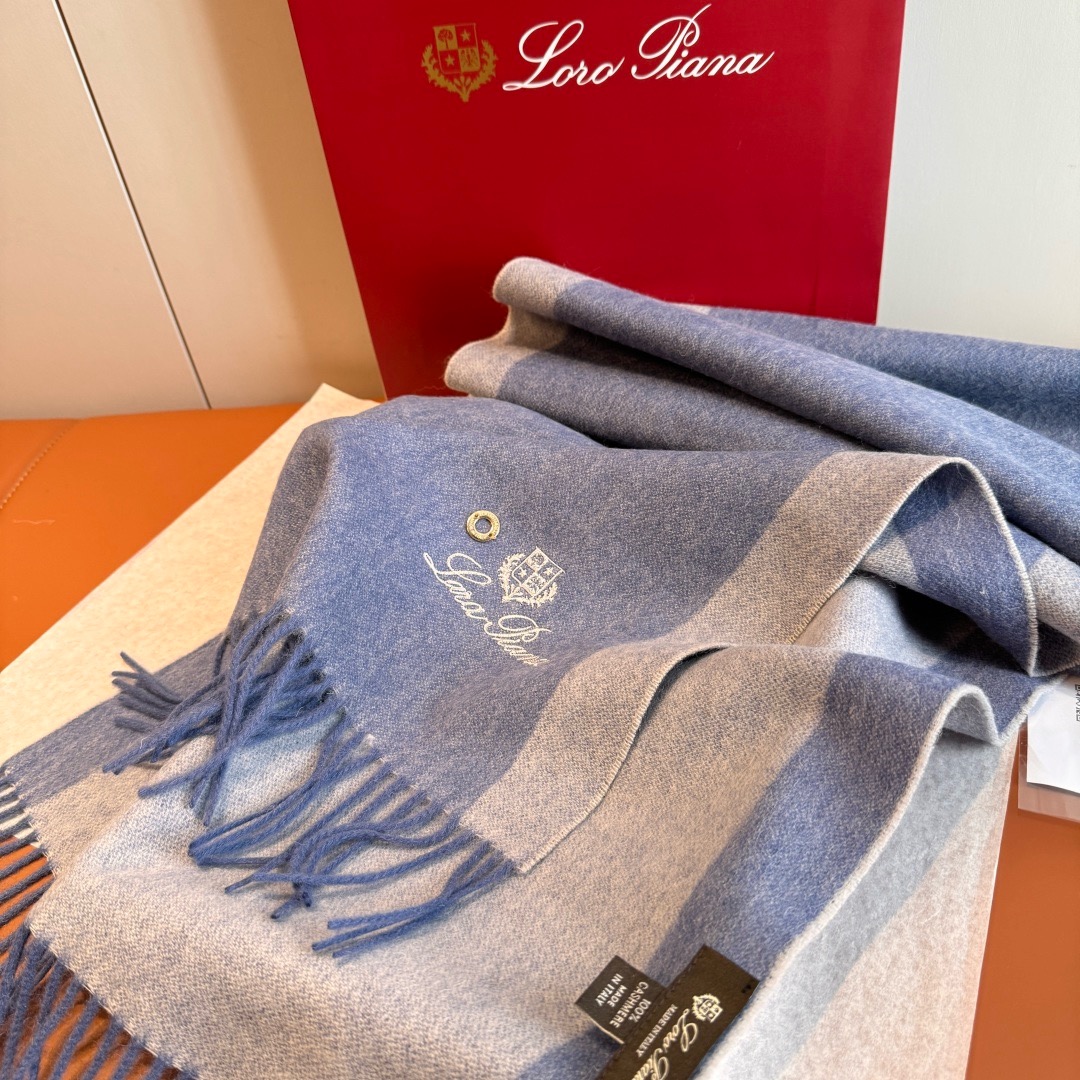 Loro Piana 노悠翻雅 양모 머플러 겸 숄 8