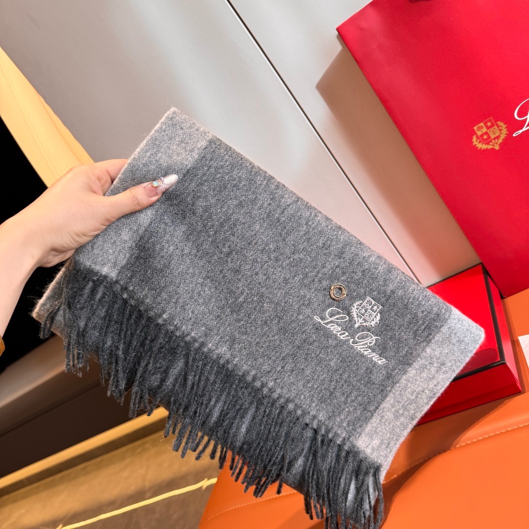 Loro Piana 노悠翻雅 양모 머플러 겸 숄 10