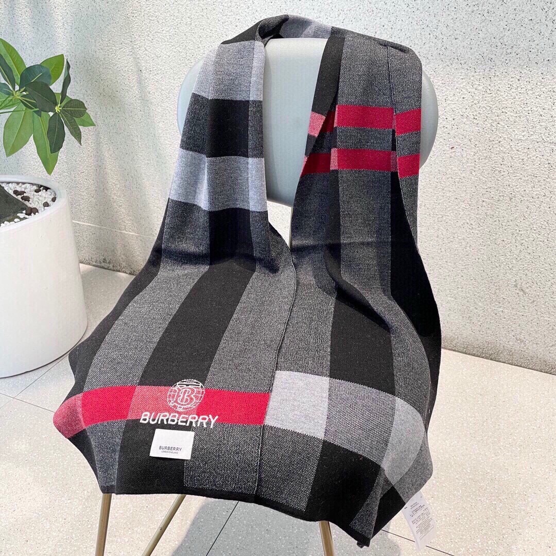 Burberry 버버리 체크 스네이크 로고 울 머플러 7