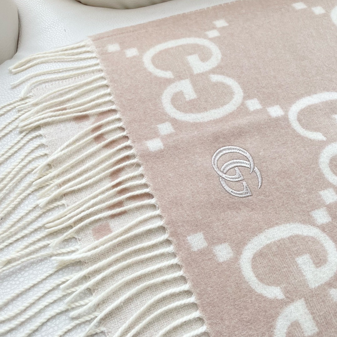 Gucci 구찌 GG 로고 양면 울 머플러 9