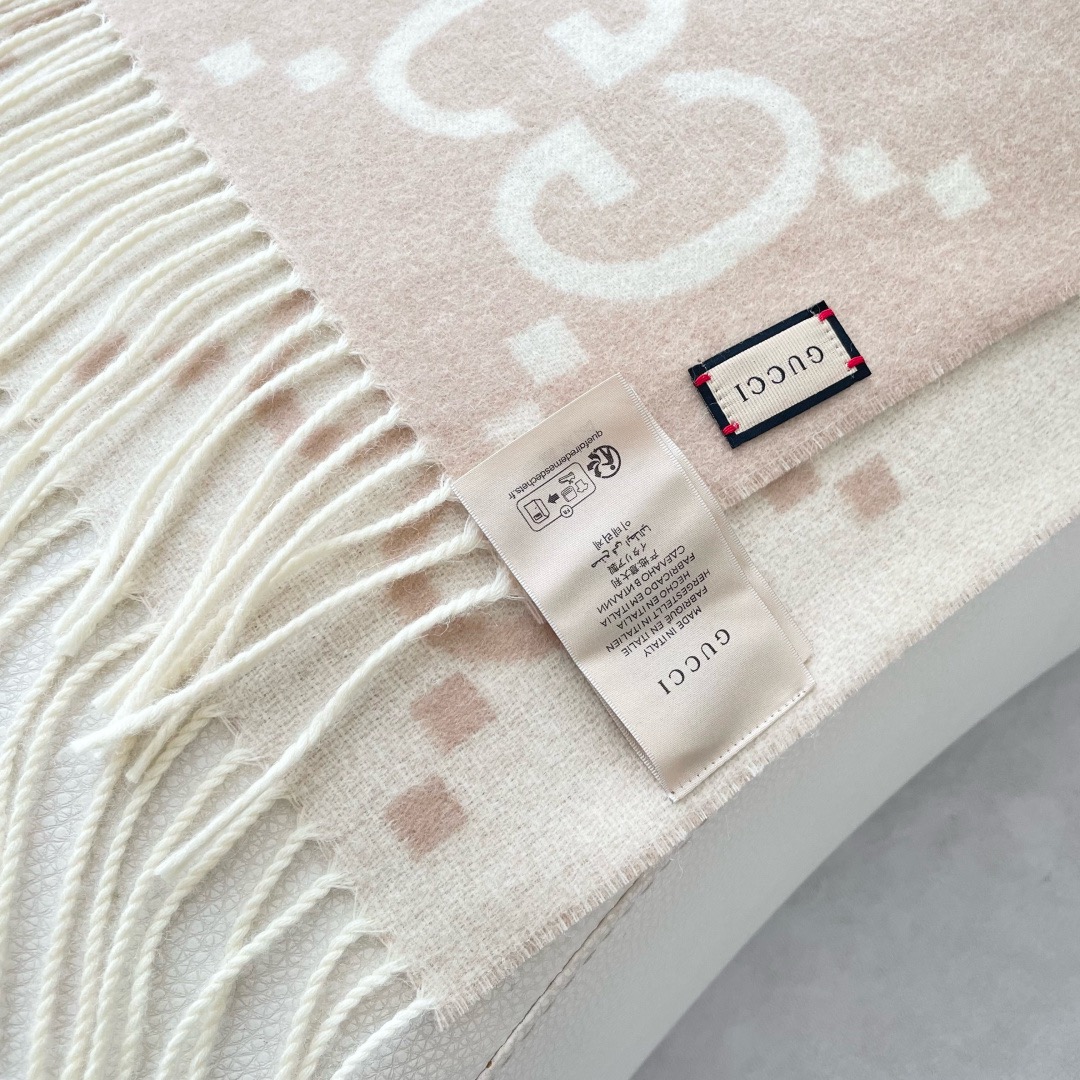 Gucci 구찌 GG 로고 양면 울 머플러 10