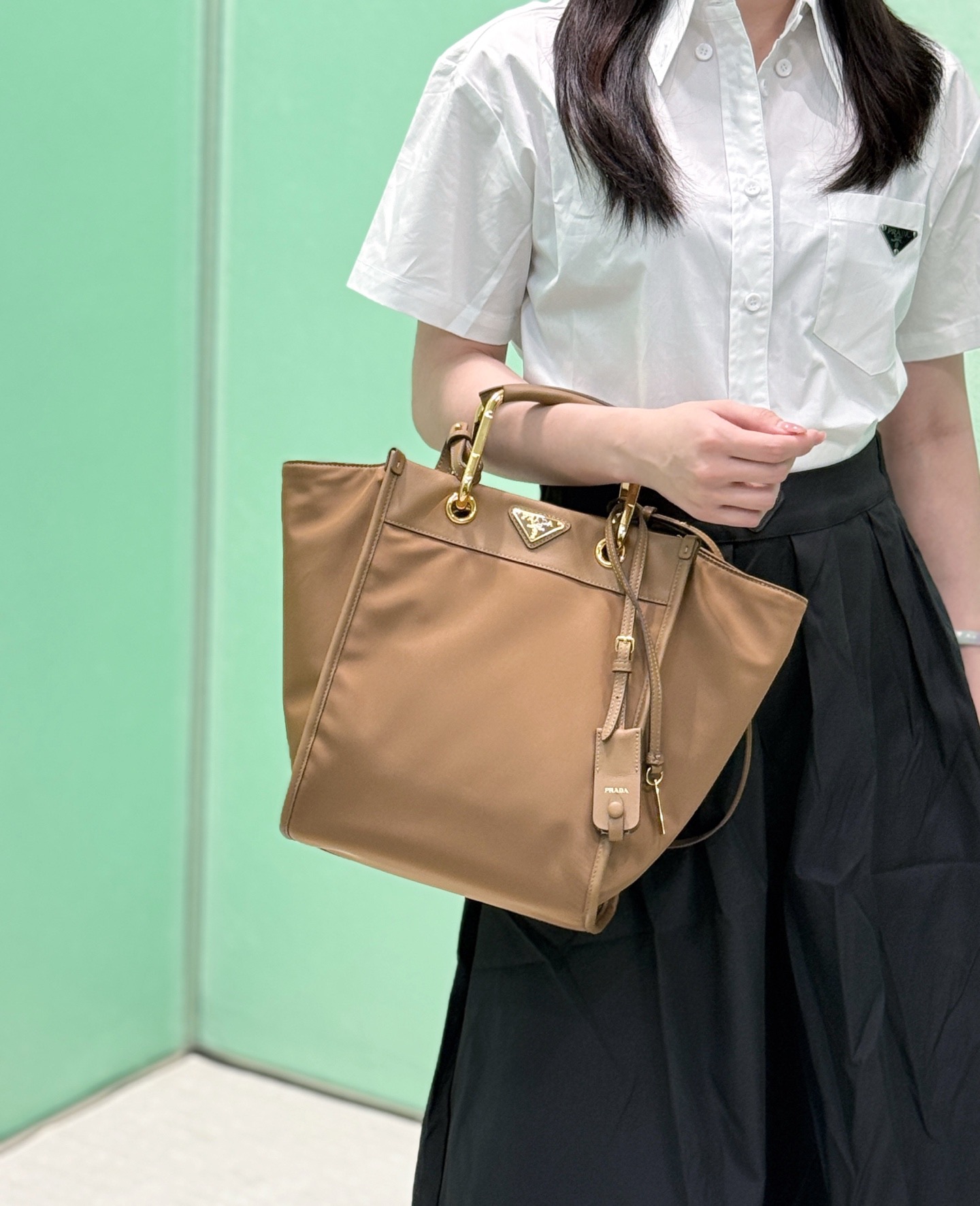 Prada 프라다 Re-Nylon 토트백 브라운 12