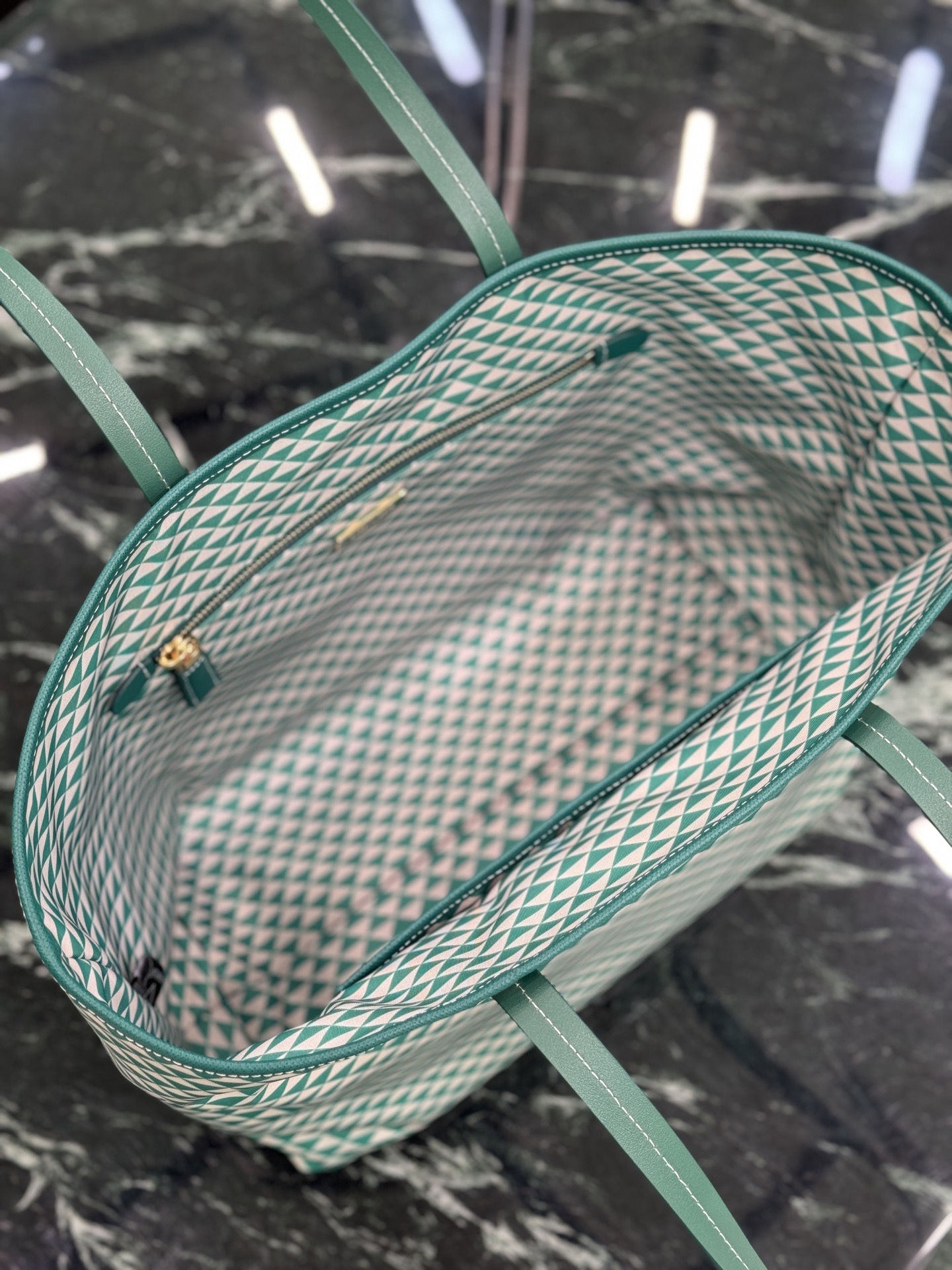 Prada 프라다 Tessuto Triangulum 토트백 민트 패턴 8