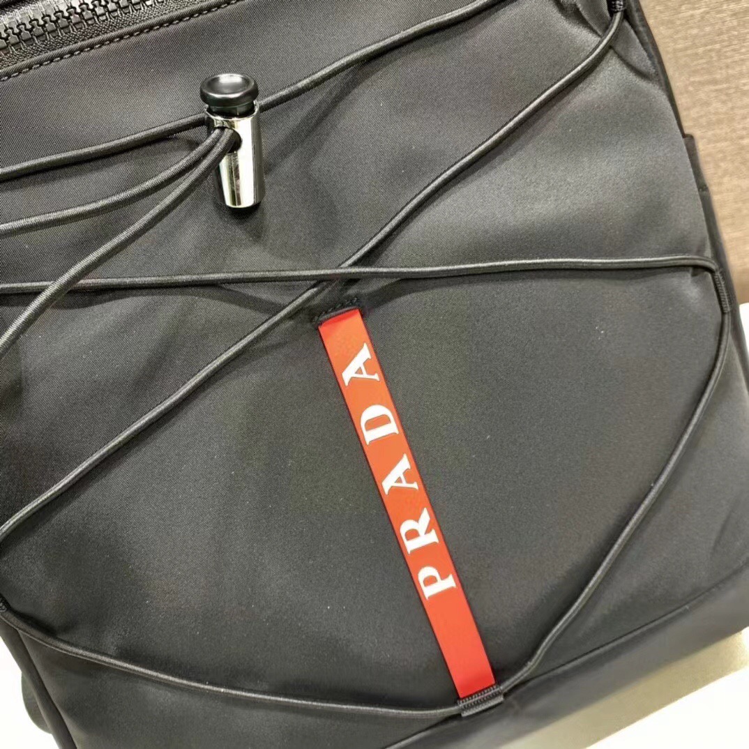 Prada 프라다 Linea Rossa 사피아노 나일론 백팩 2VZ085 7