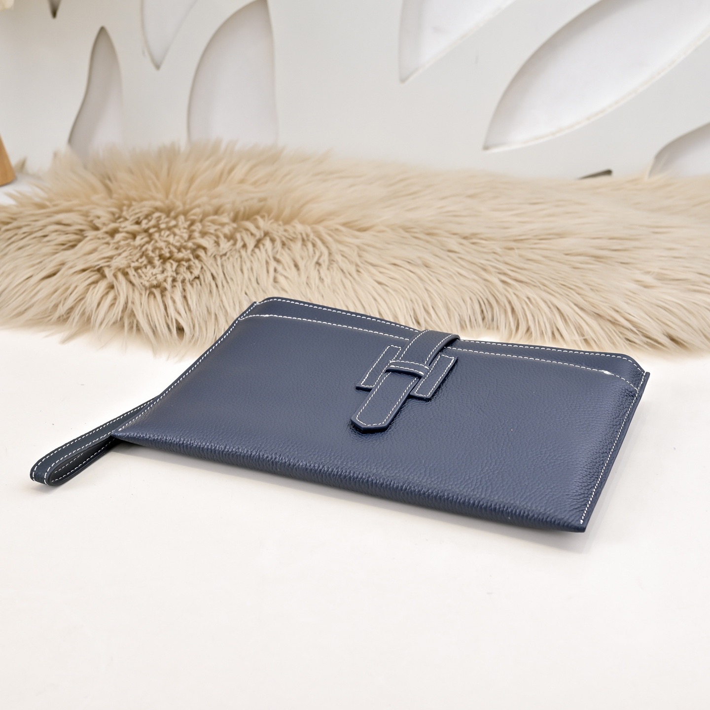 Hermes 에르메스 남성 가죽 스트랩 클러치백 6