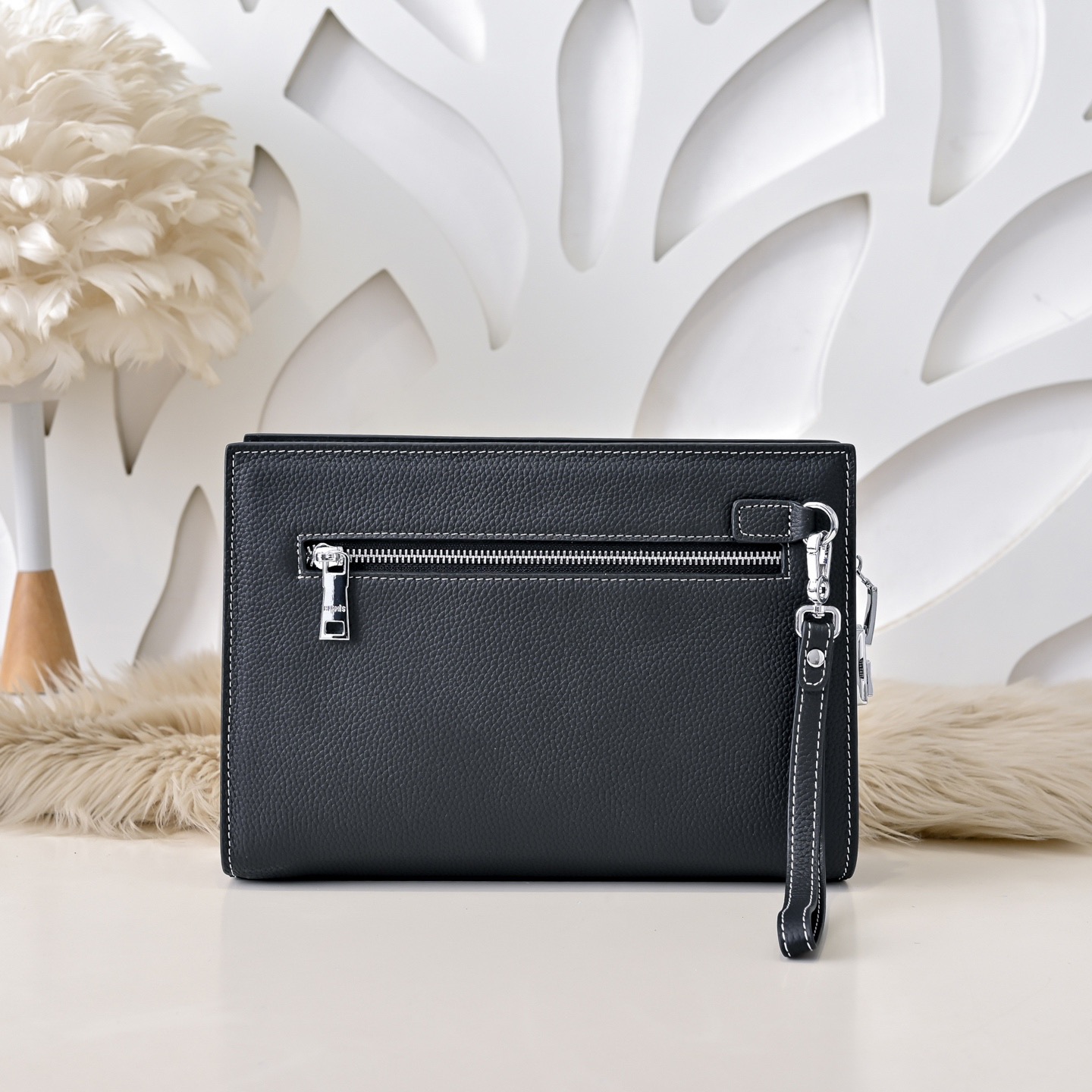 Hermes 에르메스 H로고 남성 소가죽 클러치백 3